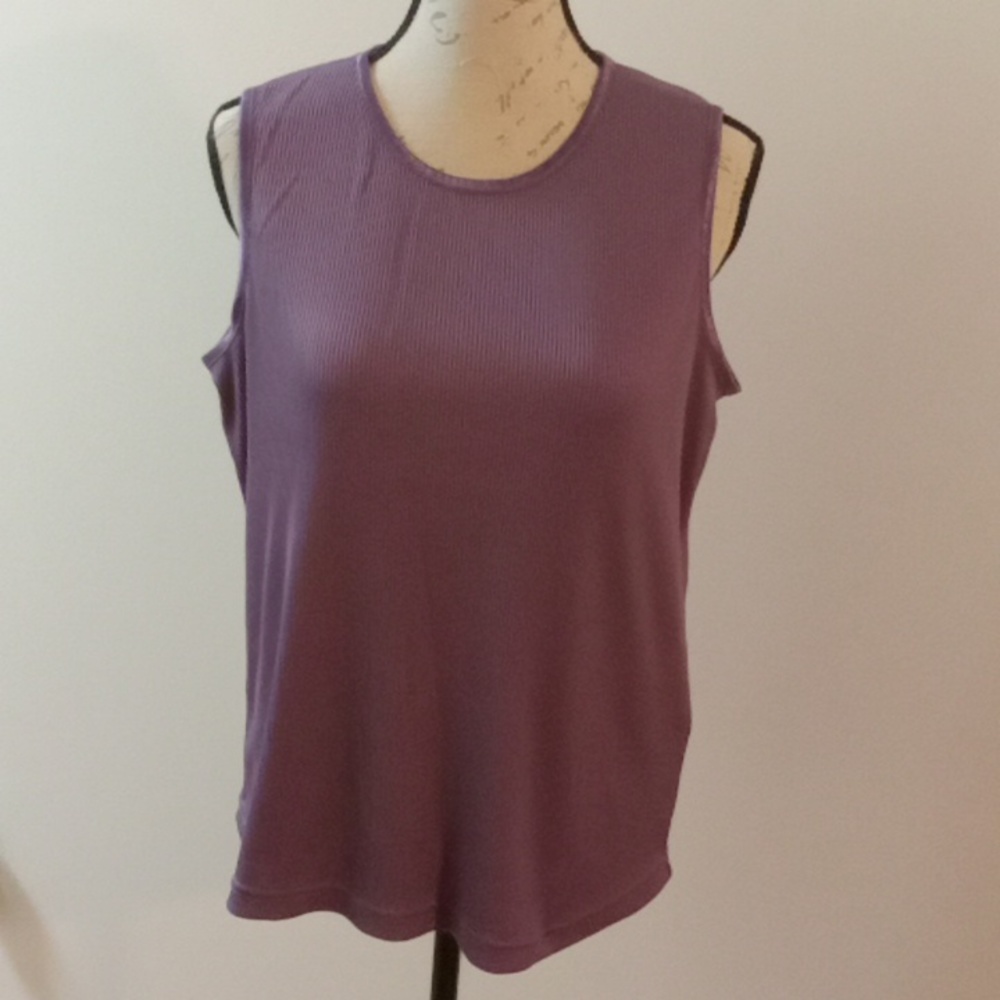 Allison Daley Size L women's purple tank top sleeveless top
